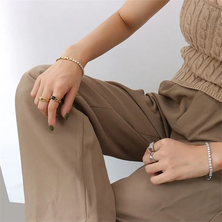 gold plated cubic zirconia bracelet