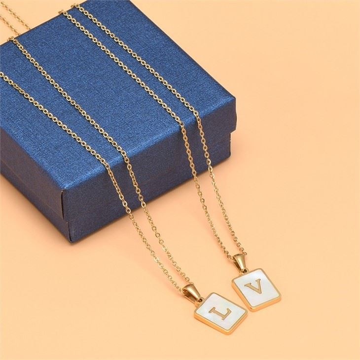 simple letter necklace