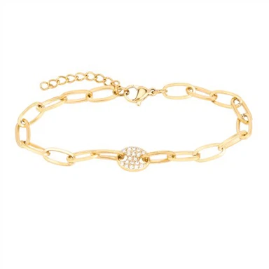 Ovalna narukvica s lančićem