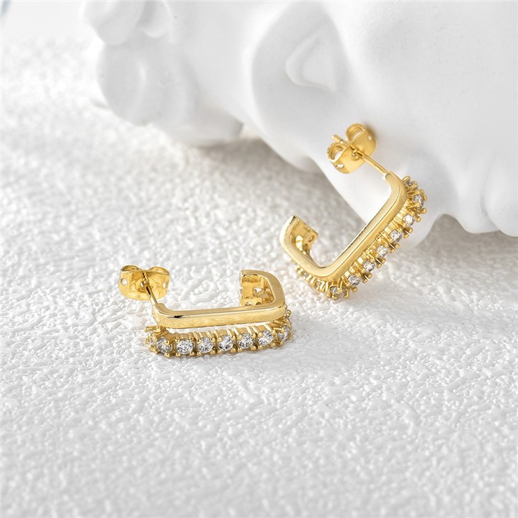 second stud hoop earrings