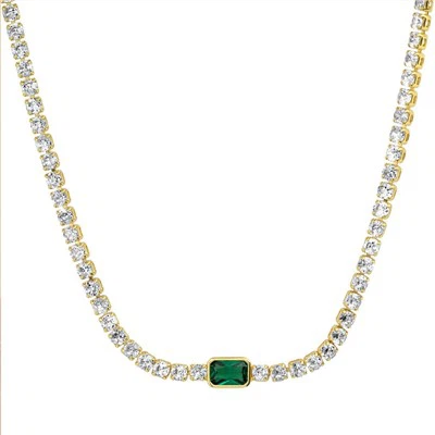 Zelena teniska ogrlica