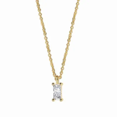 Pravokutna ogrlica s privjeskom od cirkona