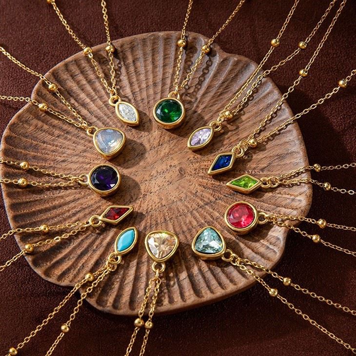 Birthstone Charm Beaded Chain Necklace best