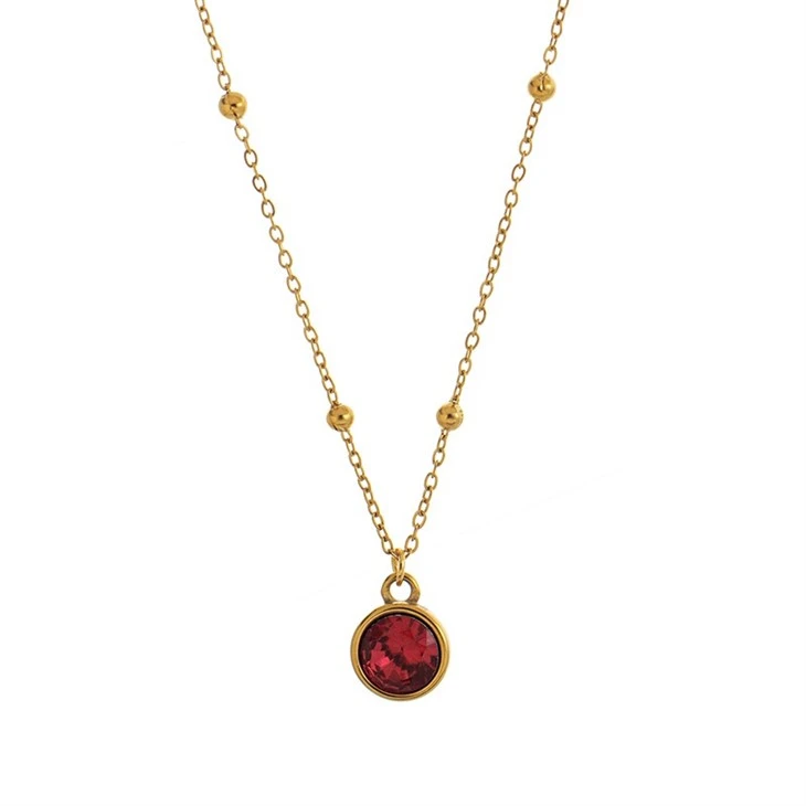 Birthstone Charm Beaded Chain Necklace best