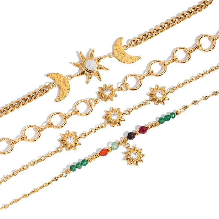 Moonstone Sun Moon Bracelet high quality