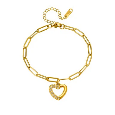 Modna ogrlica s lančićem u obliku srca