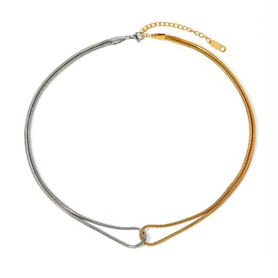 Dvobojni lančić u obliku riblje kosti