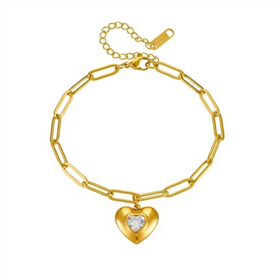 Vintage lančić sa spajalicom u obliku srca