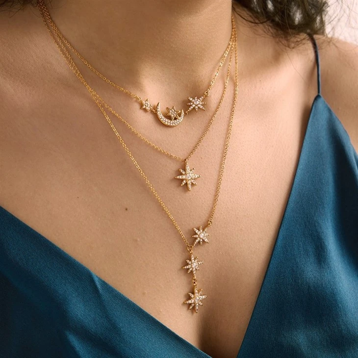 Three North Star Drop Necklace suppliers