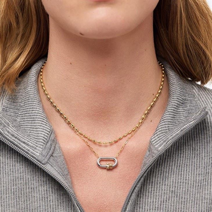 Two Tone Paperclip Pendant Necklace best