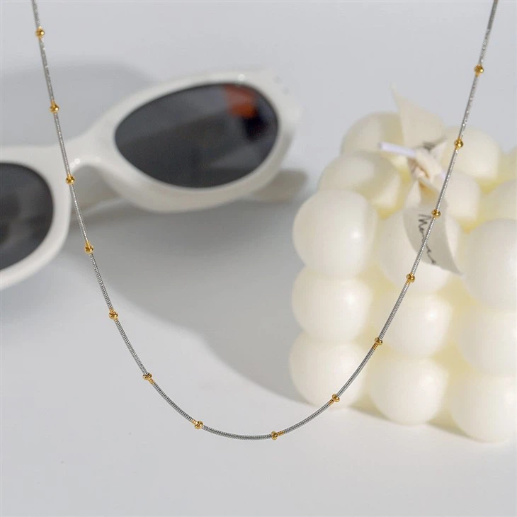 Two Tone Round Snake Bead Chain